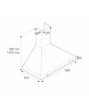 Cappa parete Bertazzoni K100HERVIA 100 cm. inox e scocca rossa classe A