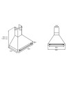 Cappa parete Bertazzoni K90HERCRA 90 cm inox e scocca crema classe A