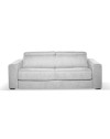 Divano letto 3 posti Crien tessuto Luna grigio chiaro 205x97x83H