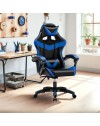 Poltrona Gaming colore nero blu PVC – Comfort e Design