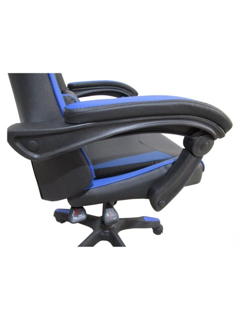 Poltrona Gaming colore nero blu PVC – Comfort e Design