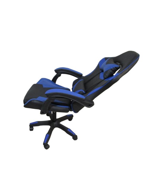 Poltrona Gaming colore nero blu PVC – Comfort e Design