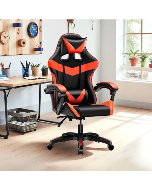 Poltrona Gaming colore nero rosso PVC – Comfort e Design