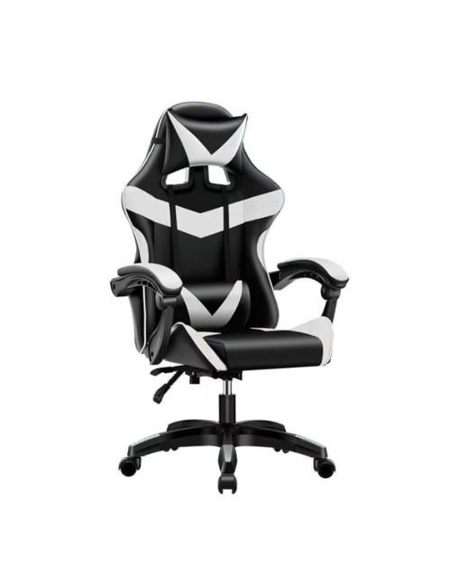 Poltrona Gaming colore nero bianco PVC – Comfort e Design