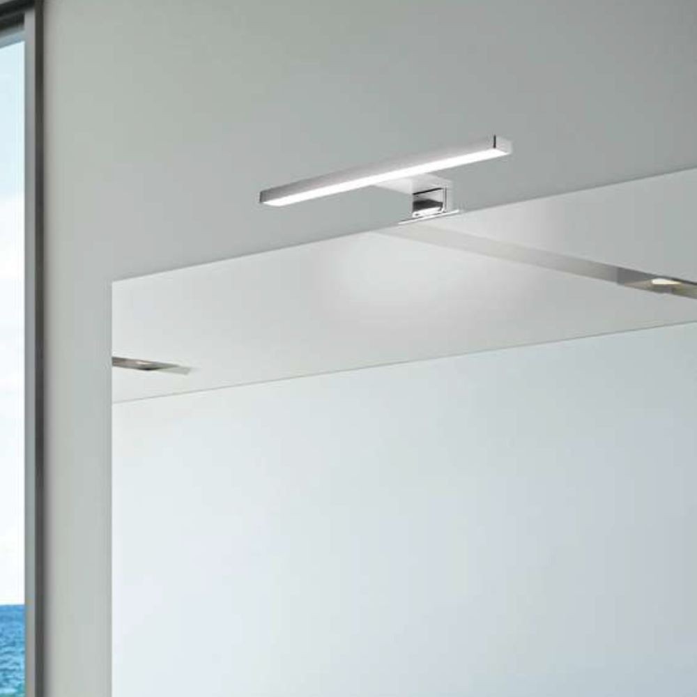 Lampada LED per bagno Kyra 600 mm colore cromato