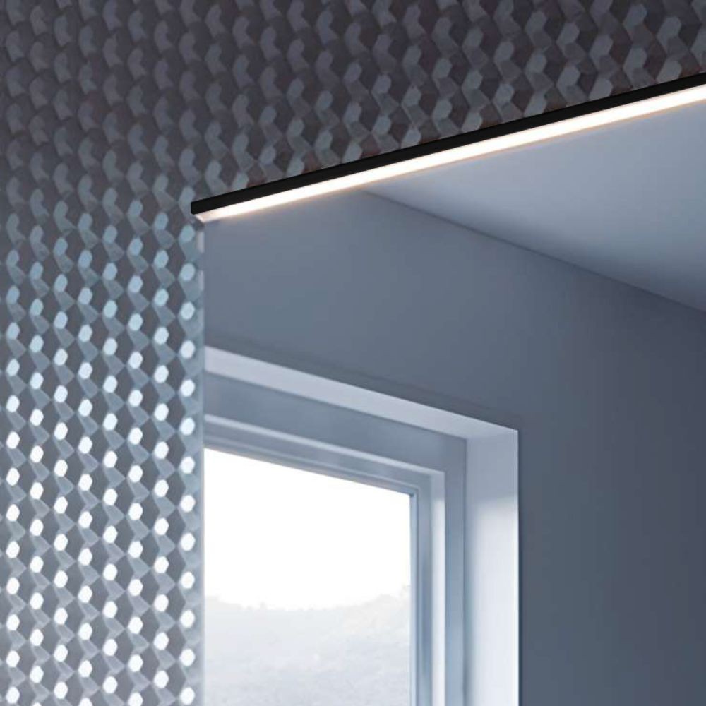 Profilo illuminazione LED bagno Walk 800 mm colore nero opaco