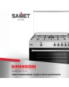 Cucina con forno a gas ventilato 90x60 Cerere 90
