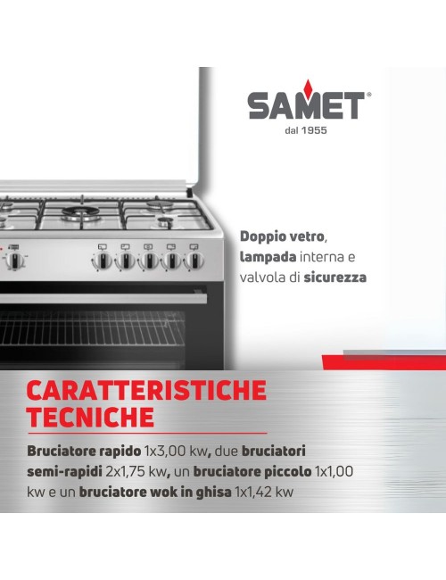 Cucina con Forno a Gas 90x60 Cerere 90 Prezzo