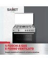 Cucina con forno a gas ventilato 90x60 Cerere 90