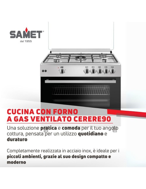Cucina con Forno a Gas 90x60 Cerere 90 Prezzo