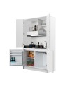 Cucina salvaspazio a scomparsa Fold Evolution colore bianco e elettrodomestici inclusi 125x62x208H