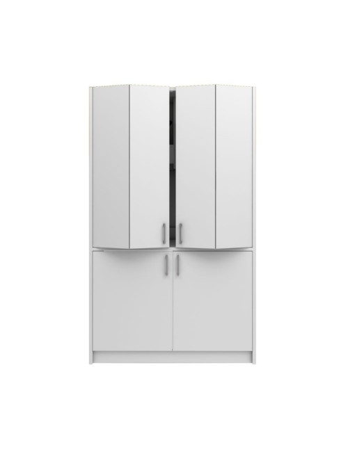 Cucina salvaspazio a scomparsa Fold Evolution colore bianco e elettrodomestici inclusi 125x62x208H