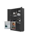 Cucina salvaspazio a scomparsa Fold Evolution colore antracite e elettrodomestici inclusi 125x62x208H