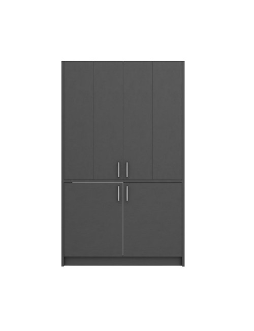 Cucina salvaspazio a scomparsa Fold Evolution colore antracite e elettrodomestici inclusi 125x62x208H