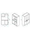 Cucina salvaspazio a scomparsa Fold Evolution colore antracite e elettrodomestici inclusi 125x62x208H