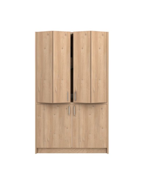 Cucina salvaspazio a scomparsa Fold Evolution colore rovere e elettrodomestici inclusi 125x62x208H