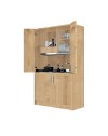 Cucina salvaspazio a scomparsa Fold Evolution colore rovere e elettrodomestici inclusi 125x62x208H