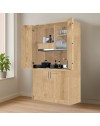 Cucina salvaspazio a scomparsa Fold Evolution colore rovere e elettrodomestici inclusi 125x62x208H