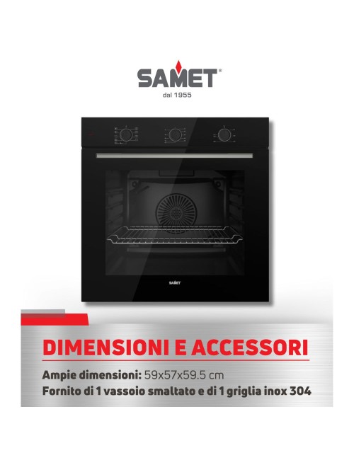 Forno Multifunzione Nero Friggitrice ad Aria Pales Classe A Samet Offerta