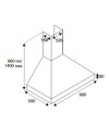 Cappa parete Bertazzoni K90HERCRA 90 cm inox e scocca crema classe A