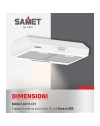 Gruppo cappa sottopensile Tornado 60 Samet colore bianco