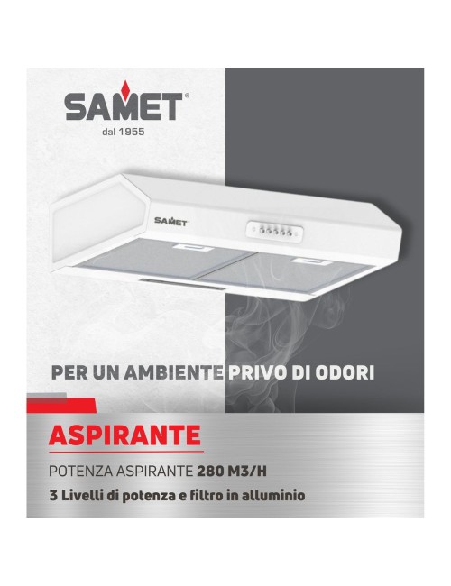 Gruppo Cappa Sottopensile Tornado 60 Samet Colore Bianco Prezzo