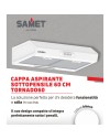 Gruppo cappa sottopensile Tornado 60 Samet colore bianco