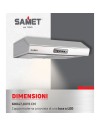 Gruppo cappa sottopensile Tornado 60 Samet colore inox