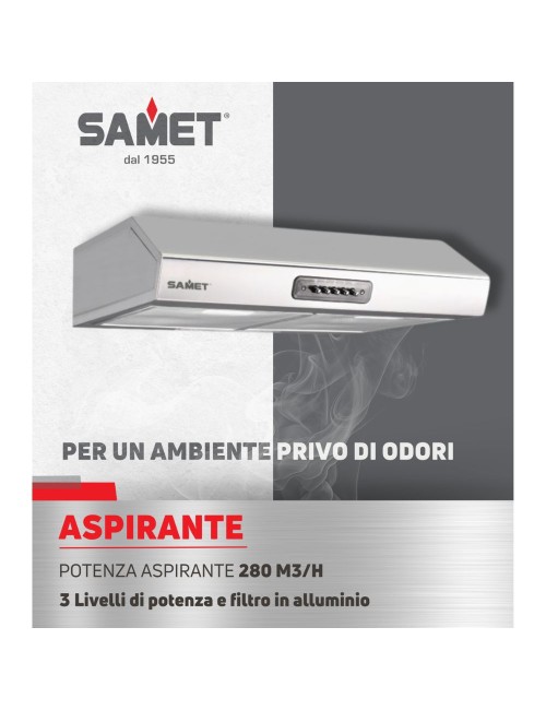 Gruppo Cappa Sottopensile Tornado 60 Samet Colore Inox Prezzo