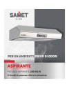 Gruppo cappa sottopensile Tornado 60 Samet colore inox