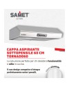 Gruppo cappa sottopensile Tornado 60 Samet colore inox
