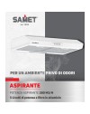 Gruppo cappa sottopensile Tornado 90 bianco Samet