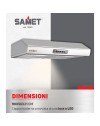 Gruppo cappa sottopensile Tornado 90 inox Samet