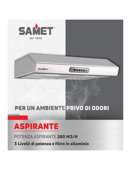 Gruppo Cappa Sottopensile Tornado 90 Inox Samet Prezzo