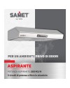 Gruppo cappa sottopensile Tornado 90 inox Samet