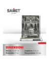 Lavastoviglie 13 coperti incasso classe E SAMET SAMLVS