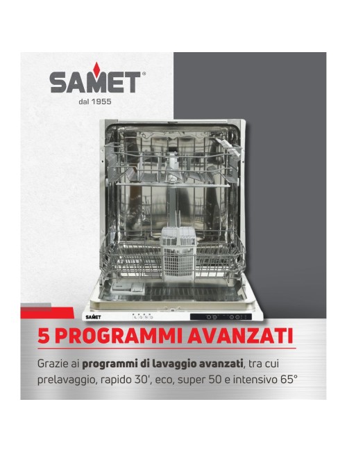 Lavastoviglie 13 coperti incasso classe E SAMET SAMLVS