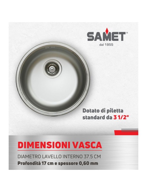 Lavello a Pozzetto Acciaio Inox Rondò EC192 Prezzo