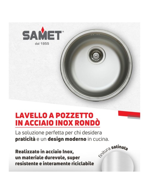 Lavello a Pozzetto Acciaio Inox Rondò EC192 Prezzo