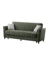 Divano letto Duca 3 posti verde con contenitore e funzione letto 223x86x89H