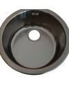 Lavello incasso monovasca rotondo 43.7x43.7 Smeg 10I3PN PVD acciaio nero