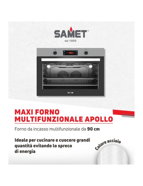Maxi Forno 90 cm Apollo Inox Samet Offerta