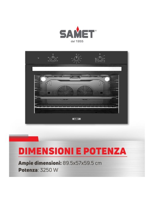 Maxi Forno 90 cm Apollo Nero Samet Prezzo