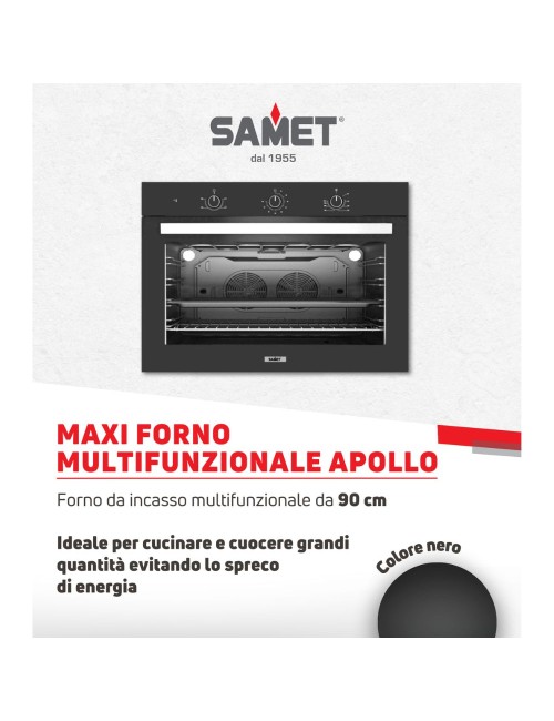 Maxi Forno 90 cm Apollo Nero Samet Prezzo
