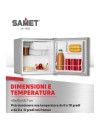 Mini frigo bar hotel Ametista50 inox