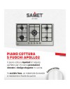 Piano Cottura gas 5 fuochi 90 cm Acciaio inox Samet Apollo2