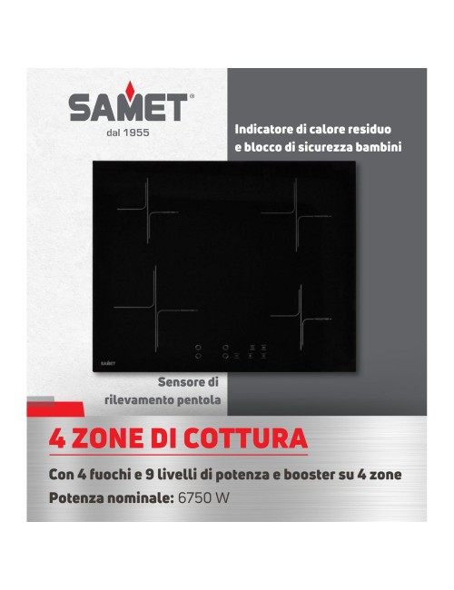 Piano Cottura Induzione 60 cm Etna60 F Samet Prezzo