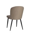 Sedia Barka in tessuto tortora con piedi neri – Comfort morbido e design