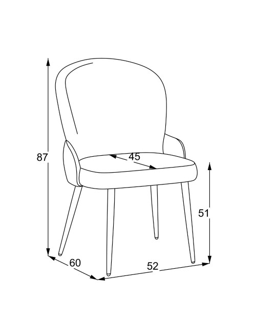 Sedia imbottita Simo in tessuto grigio chiaro con dettaglio in nabuk antracite – Comfort e stile sofisticato