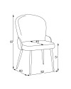 Sedia imbottita Simo in tessuto grigio chiaro con dettaglio in nabuk antracite – Comfort e stile sofisticato